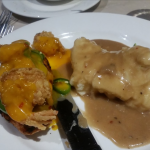Grilled Chicken and Shrimp in mango sauce